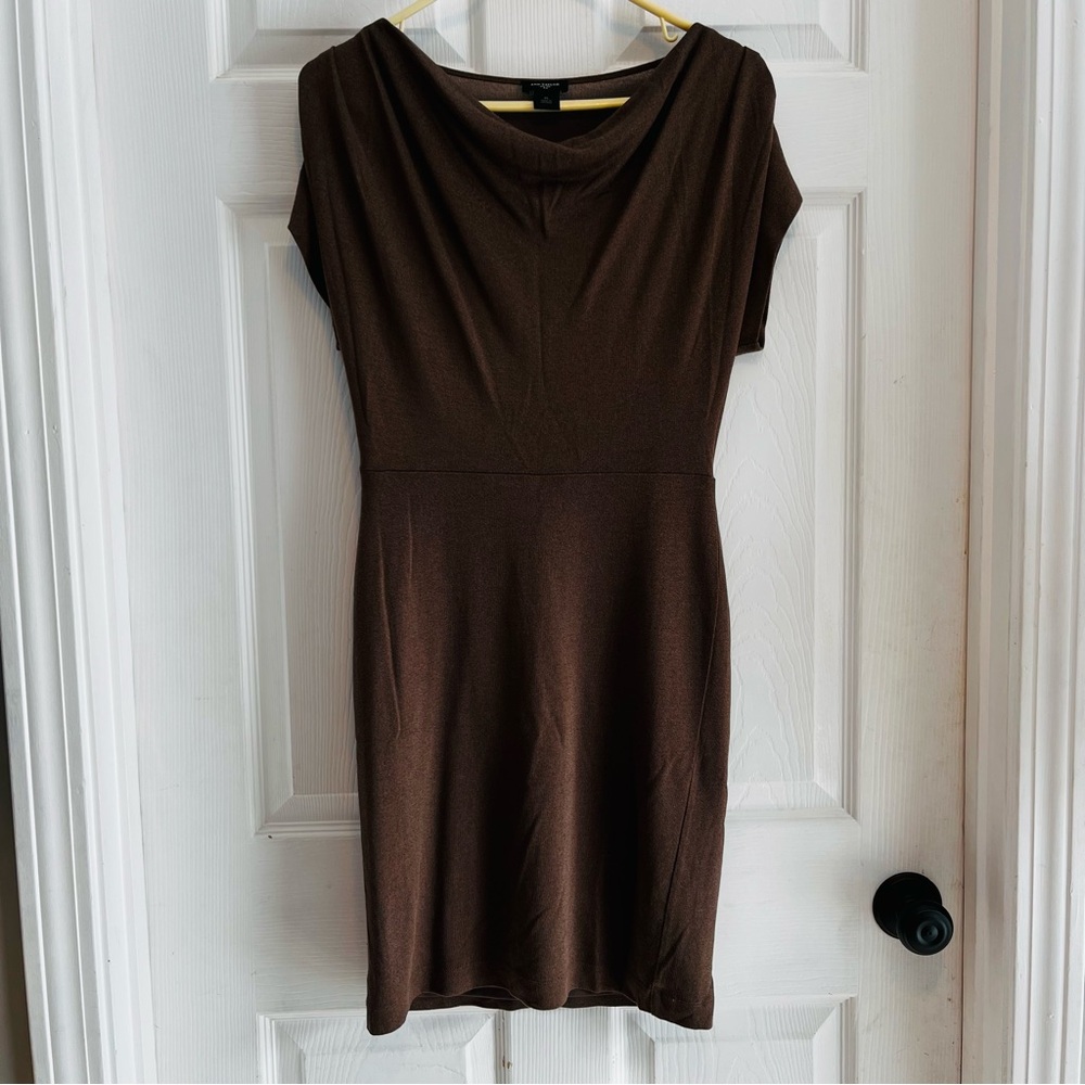 Ann Taylor Chocolate Brown Mini BodyCon Dress XS